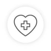 Symbol eines Herzens mit Kreuz